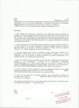 Muchos certificados que el Banco Santander quiere hacer pasar por pólizas de seguros, no lo son Muchos certificados que el Banco Santander quiere hacer pasar por pólizas de seguros, no lo son